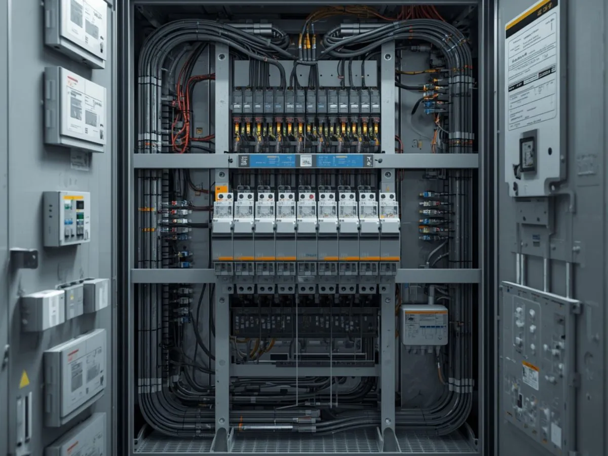 Elektrik pano, trafo ve enerji kabloları